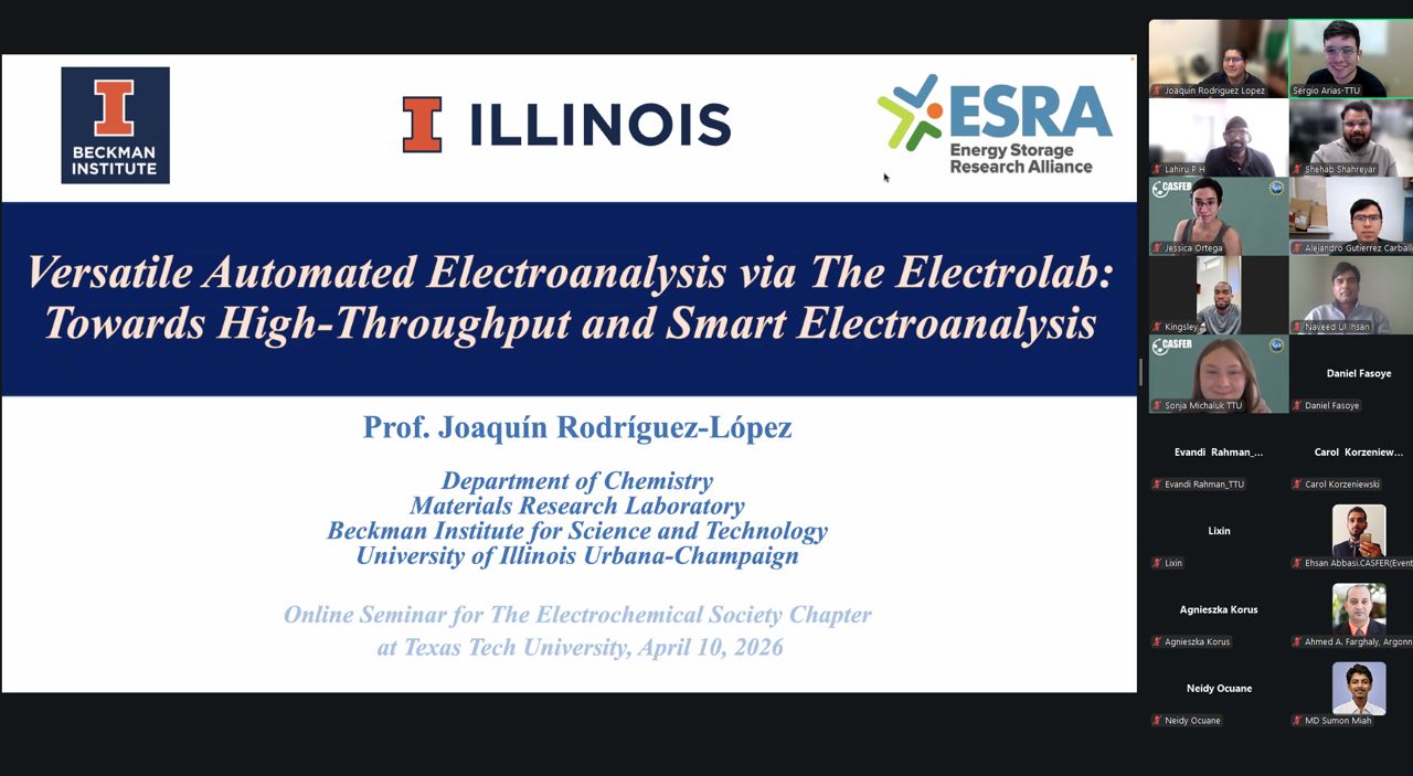 Dr. Joaquín Rodríguez-López Online Lecture &ndash; April 10, 2026